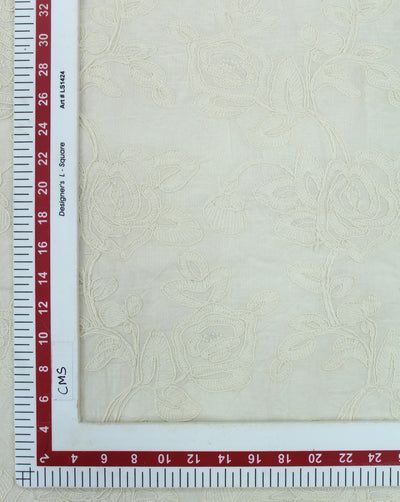 GREIGE COTTON EMBROIDERY FABRIC