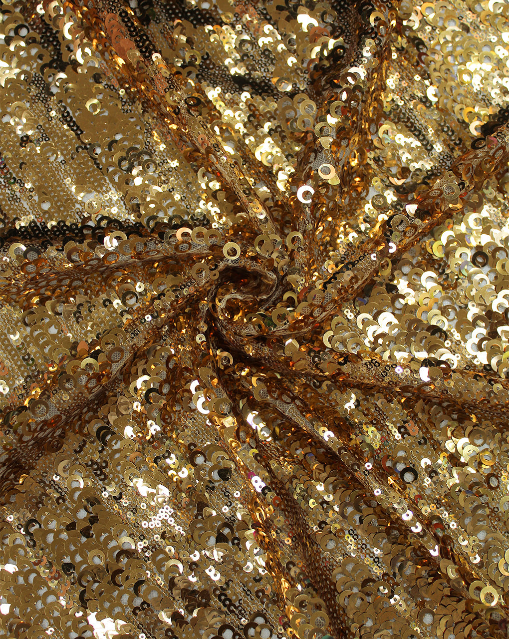 GOLD SEQUINS NET FABRIC