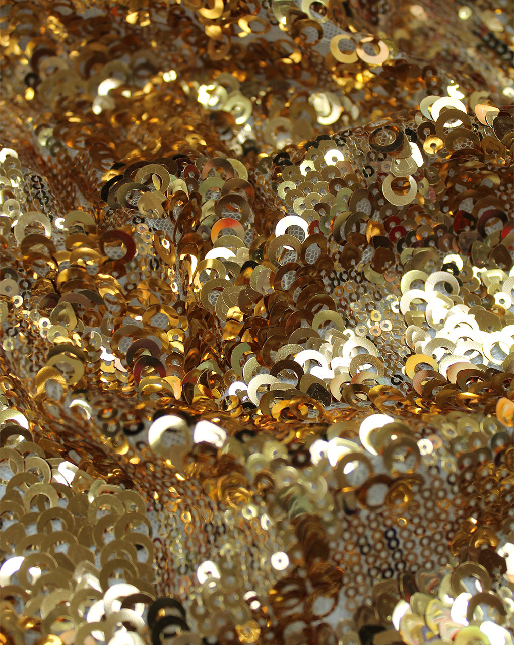GOLD SEQUINS NET FABRIC