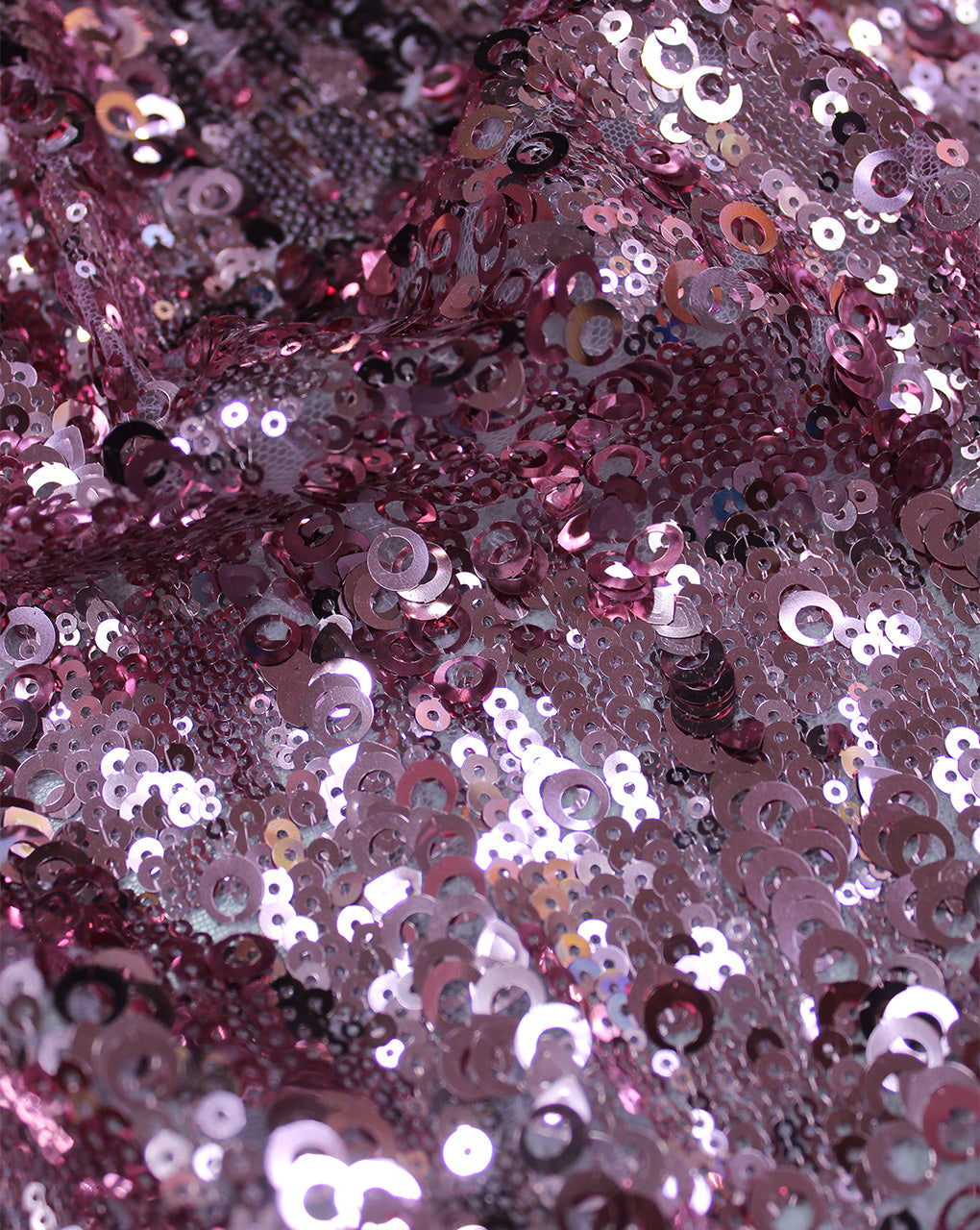 LAVENDER SEQUINS NET FABRIC