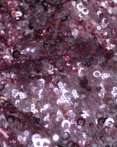 LAVENDER SEQUINS NET FABRIC
