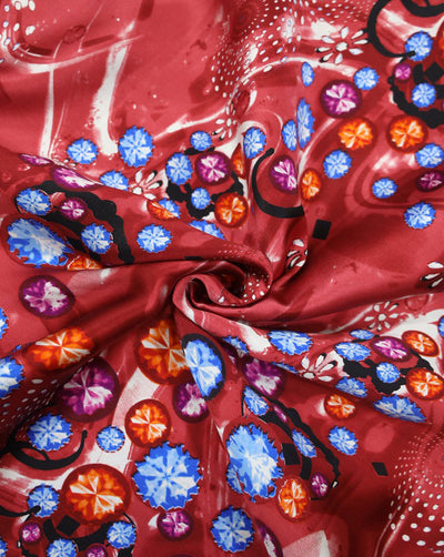 Printed Silk Satin Fabric