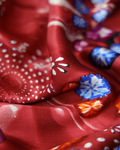 Printed Silk Satin Fabric