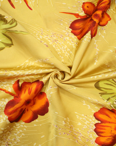 Printed Silk Satin Fabric