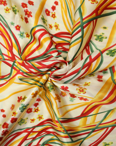 Printed Silk Satin Fabric
