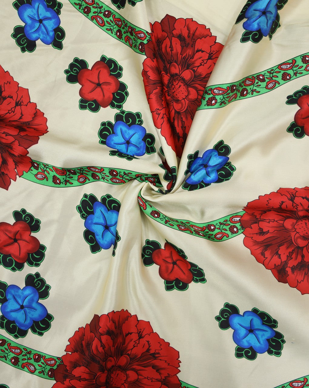 Printed Silk Satin Fabric