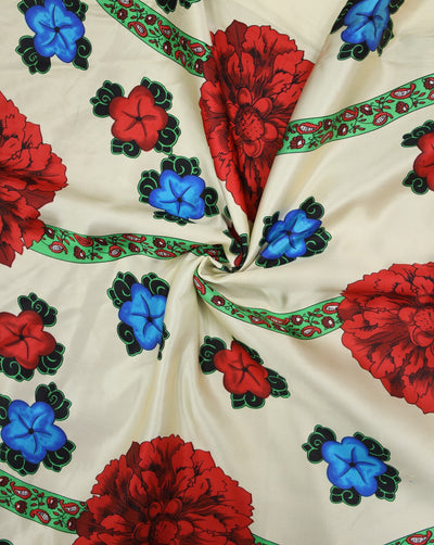 Printed Silk Satin Fabric