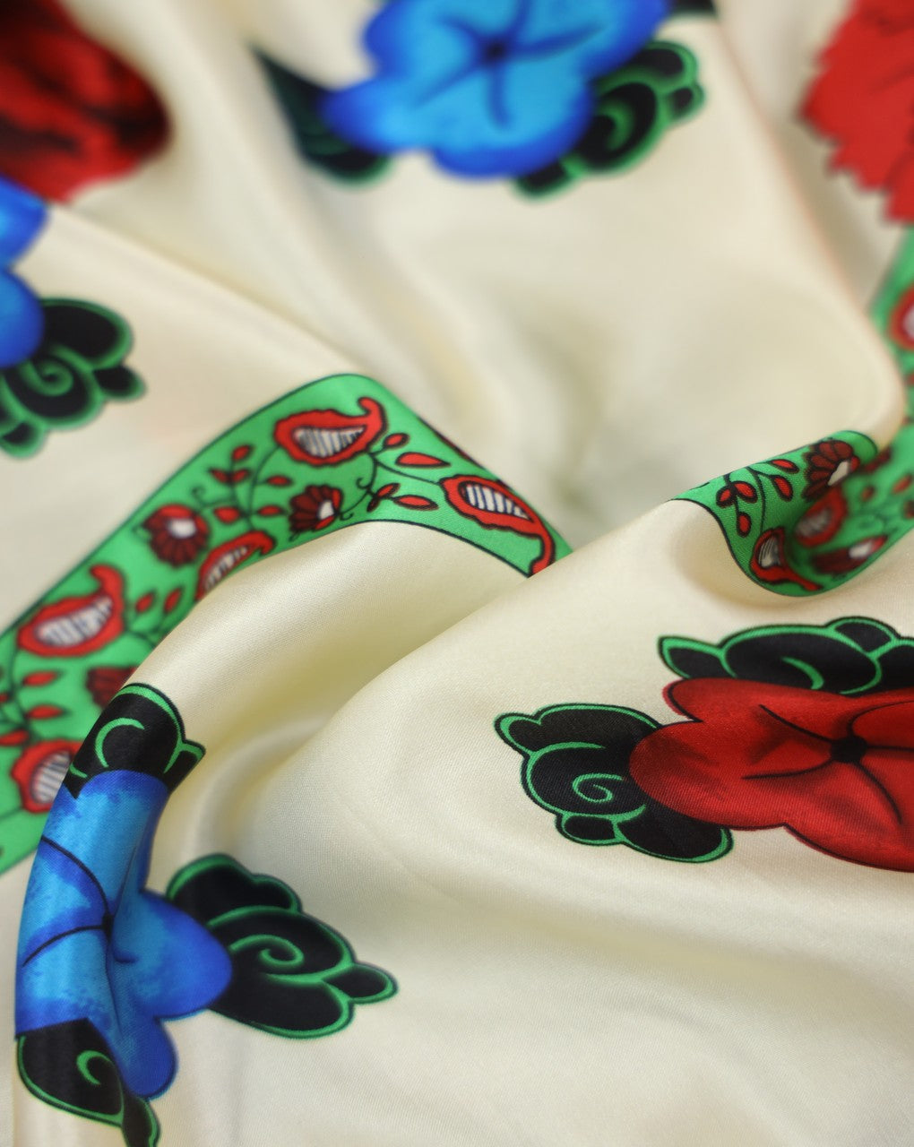 Printed Silk Satin Fabric
