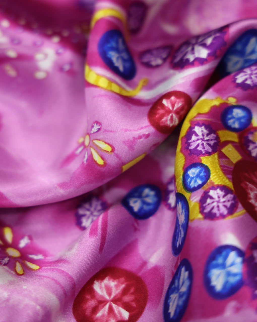 Printed Silk Satin Fabric