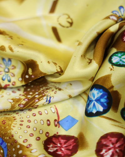 Printed Silk Satin Fabric