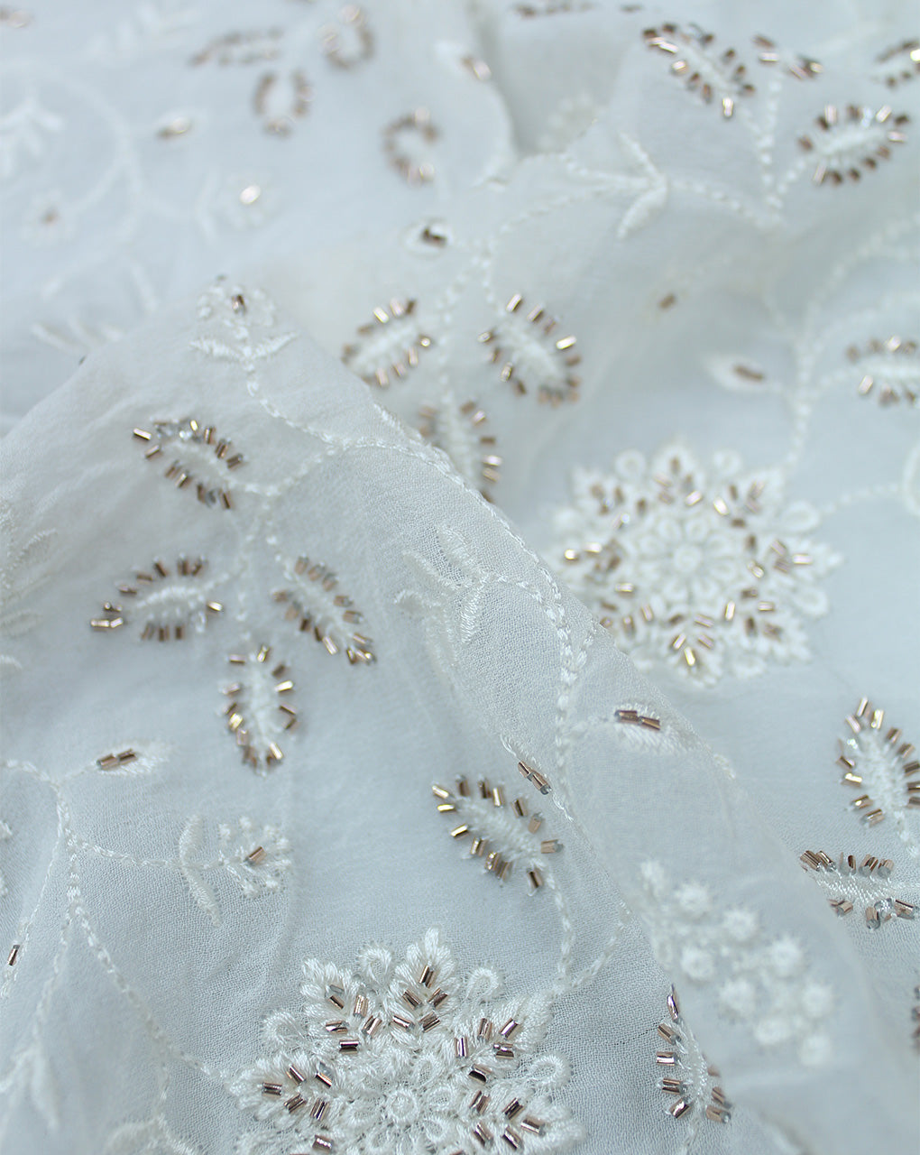 DYEABLE CUTDANA EMBROIDERY FABRIC