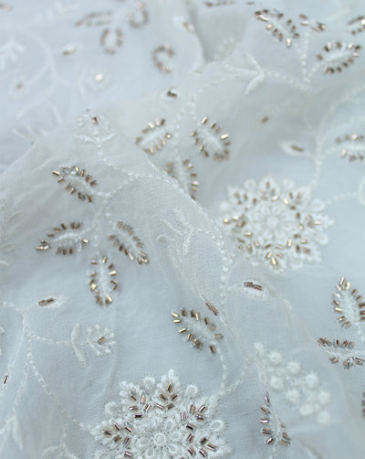DYEABLE CUTDANA EMBROIDERY FABRIC