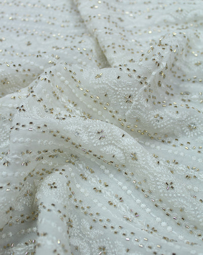 DYEABLE CUTDANA EMBROIDERY FABRIC