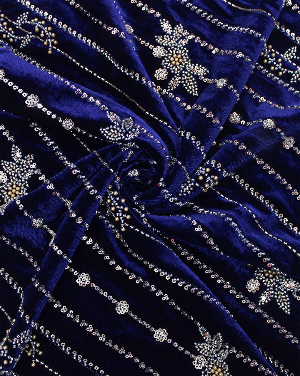 VELVET CUTDANA EMBROIDERY FABRIC