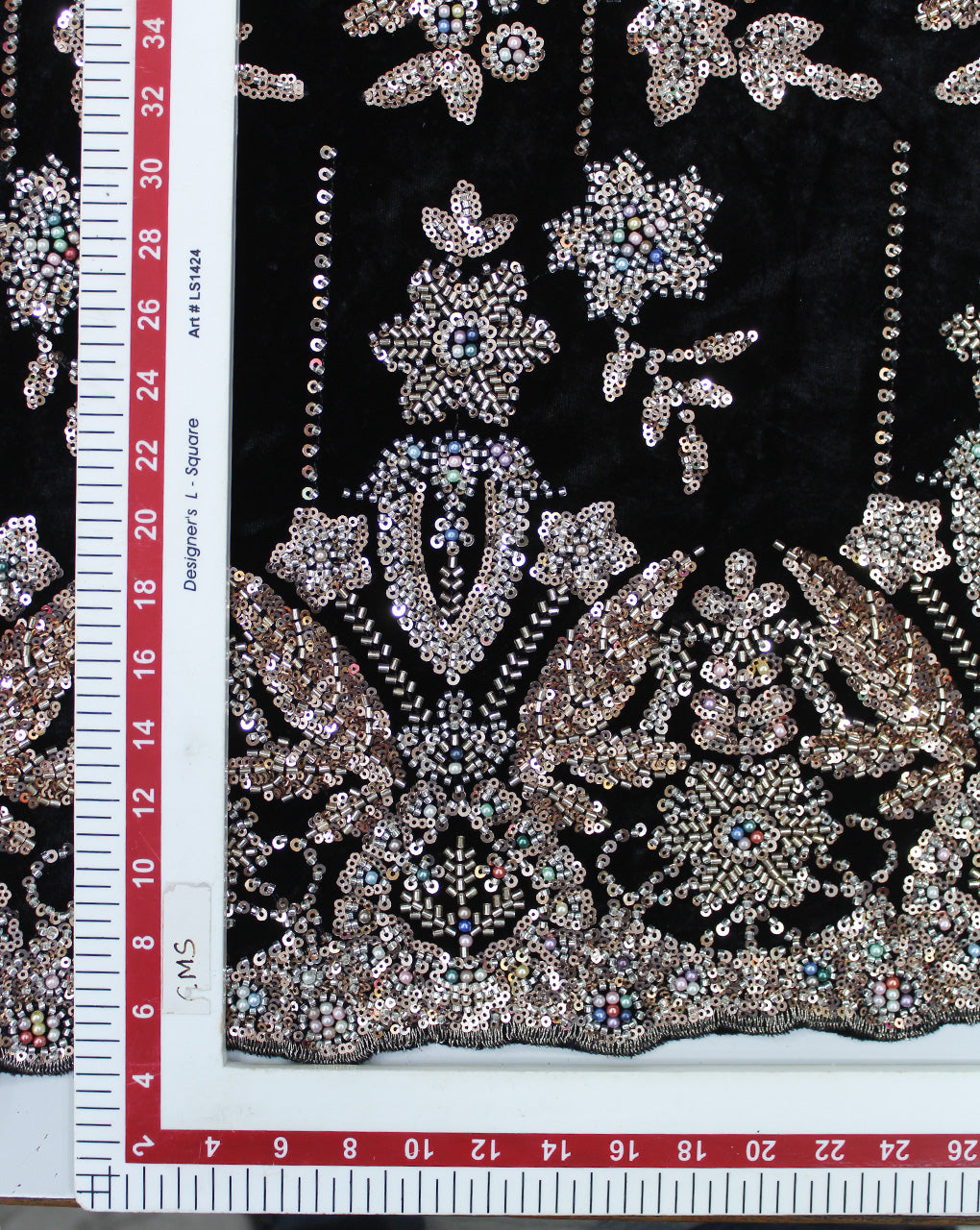 VELVET CUTDANA EMBROIDERY FABRIC