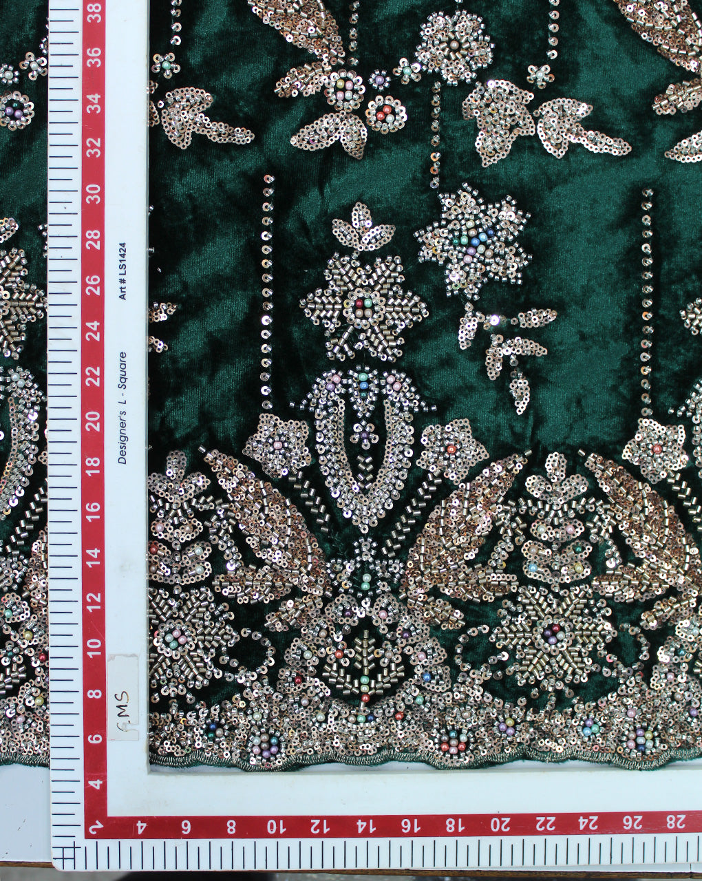 VELVET CUTDANA EMBROIDERY FABRIC