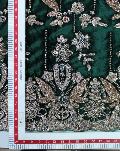 VELVET CUTDANA EMBROIDERY FABRIC