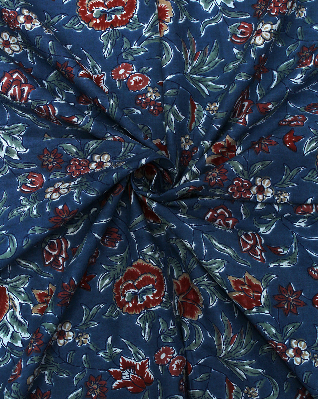MULTICOLOR FLORAL DESIGN COTTON PRINTED FABRIC