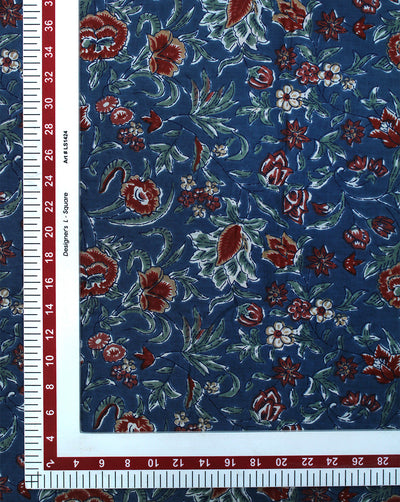 MULTICOLOR FLORAL DESIGN COTTON PRINTED FABRIC
