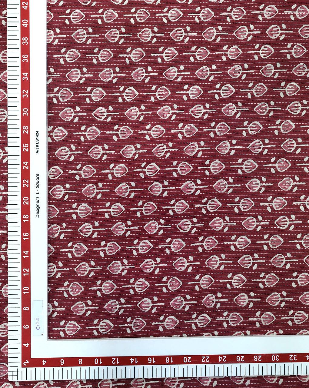 LIGHT MAROON ABSTRACT DESIGN COTTON PRINTED FABRIC