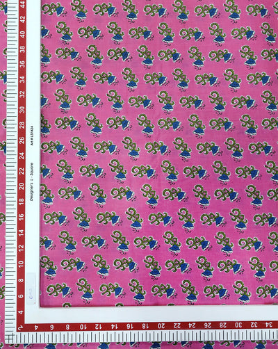 PINK ABSTRACT DESIGN COTTON PRINTED FABRIC
