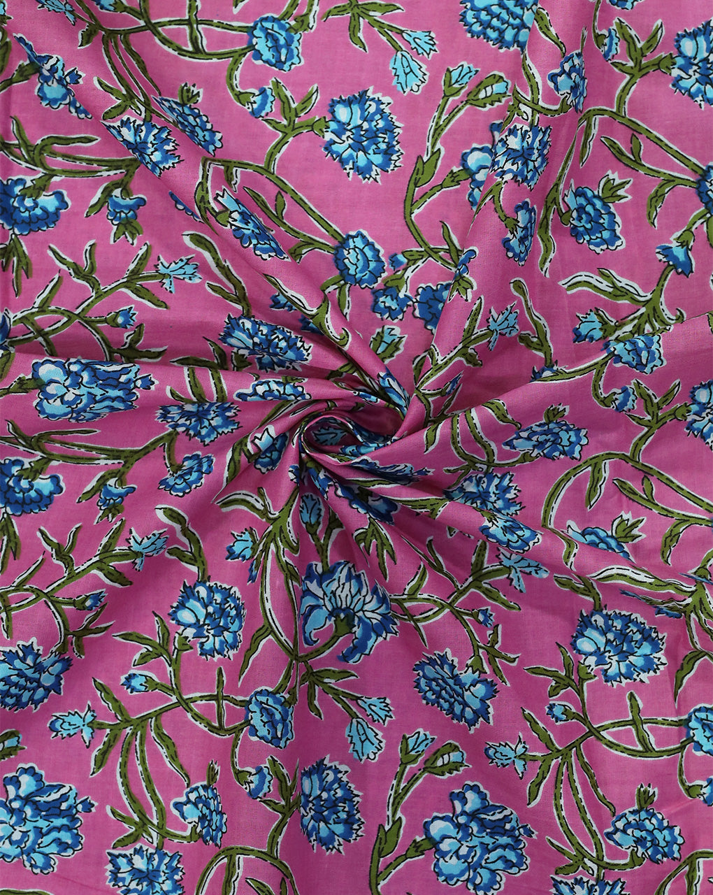 PINK FLORAL DESIGN COTTON PRINTED FABRIC