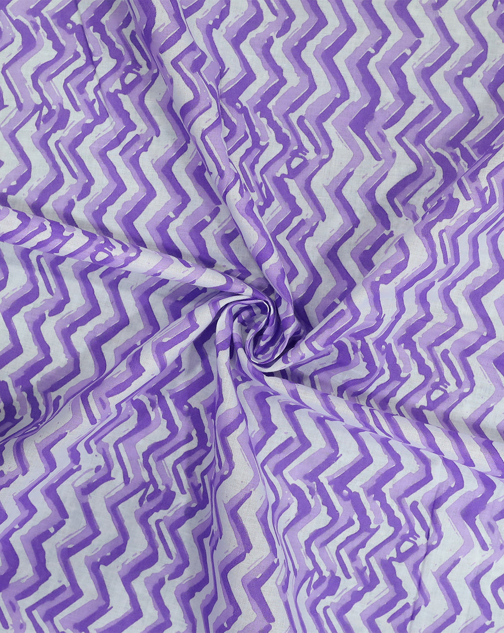 WHITE & PURPLE ABSTRACT DESIGN COTTON PRINTED FABRIC