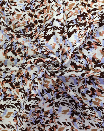 MULTICOLOR ABSTRACT DESIGN PRINTED RAYON FABRIC