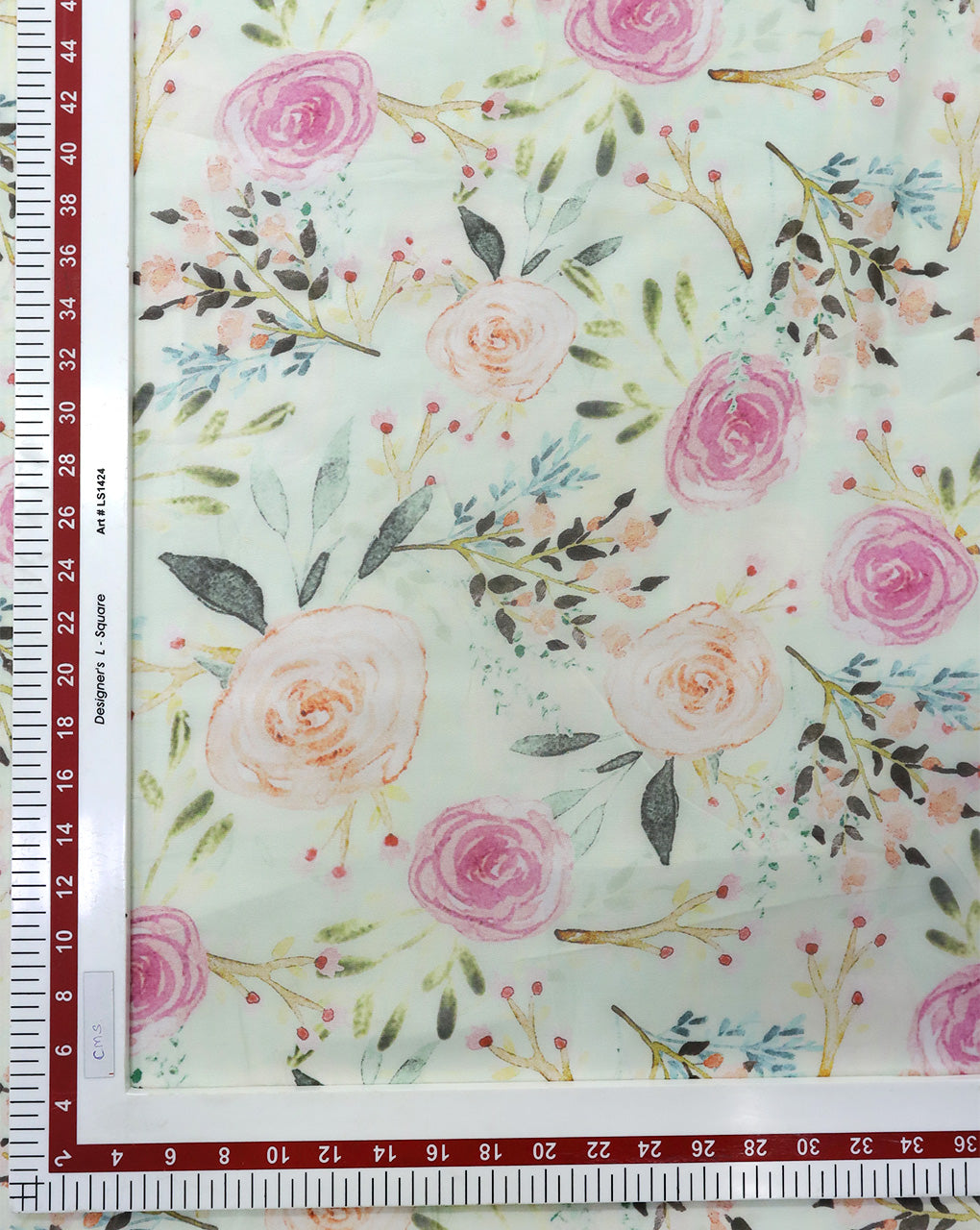 MULTICOLOR FLORAL DESIGN PRINTED VISCOSE ORGANZA FABRIC