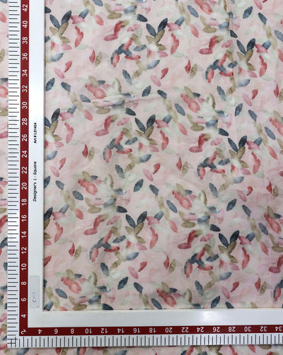 MULTICOLOR ABSTRACT DESIGN PRINTED VISCOSE ORGANZA FABRIC