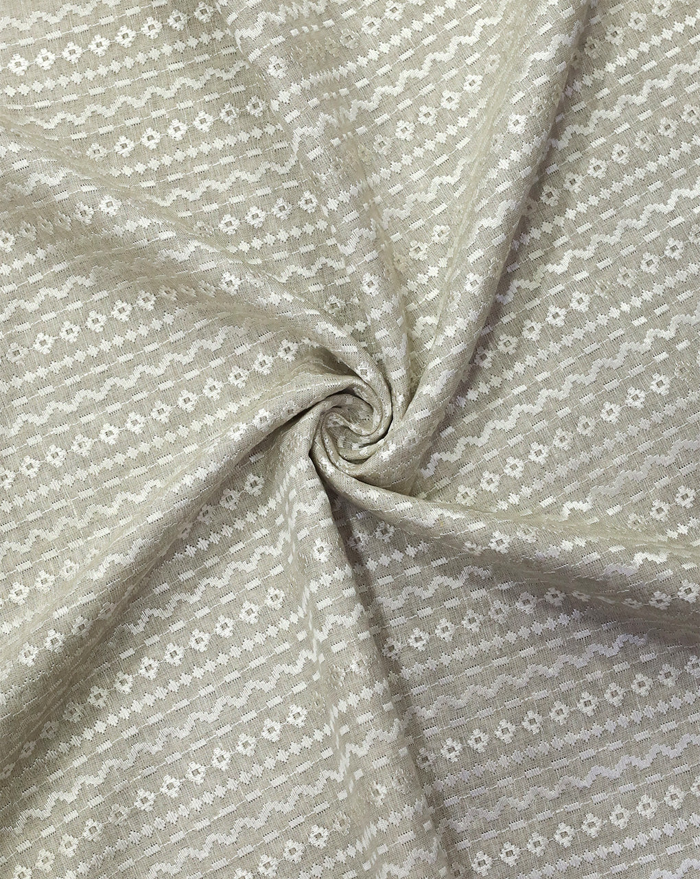 EMBROIDERED LINEN FABRIC (WIDTH 58 INCHES)