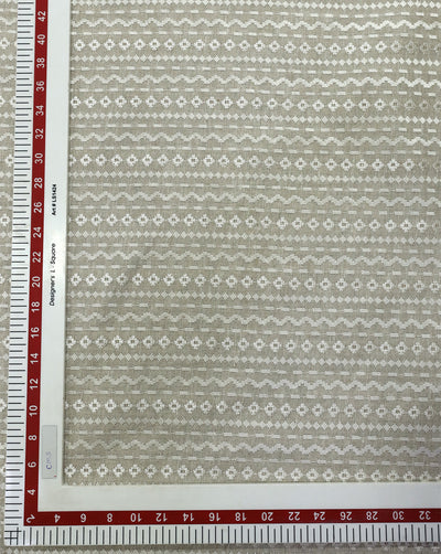 EMBROIDERED LINEN FABRIC (WIDTH 58 INCHES)