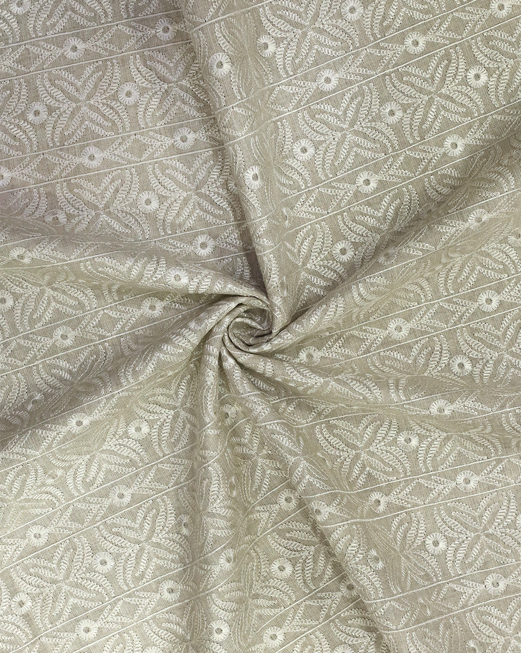 EMBROIDERED LINEN FABRIC (WIDTH 58 INCHES)