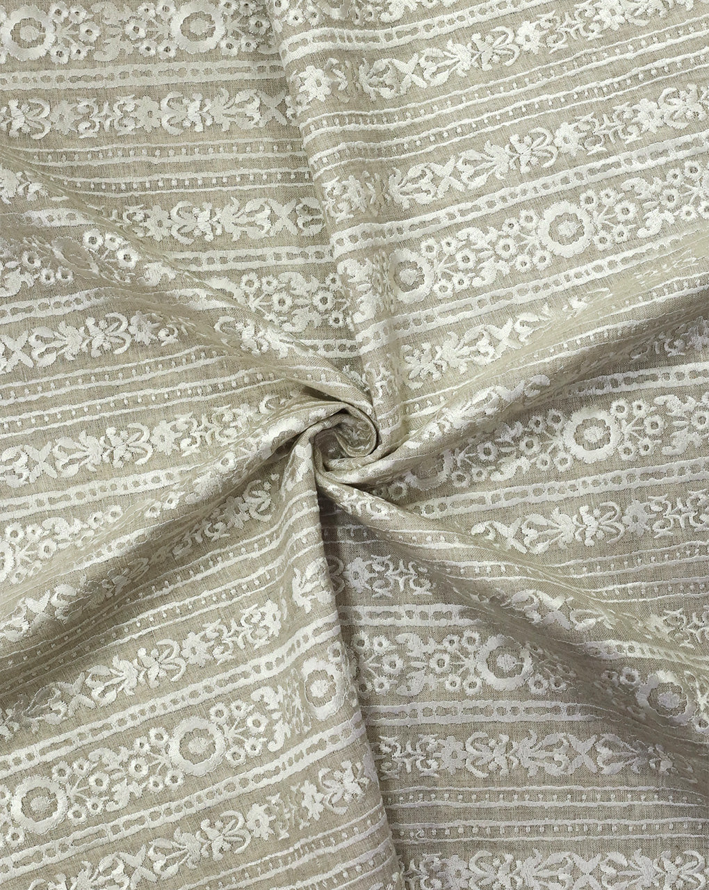 EMBROIDERED LINEN FABRIC (WIDTH 58 INCHES)