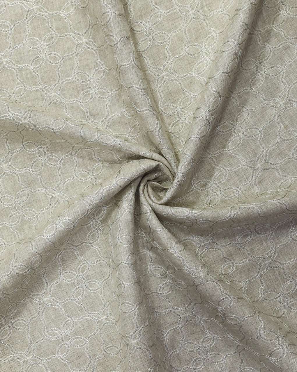 EMBROIDERED LINEN FABRIC (WIDTH 58 INCHES)