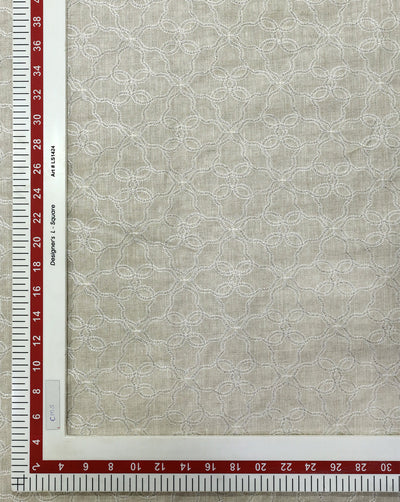 EMBROIDERED LINEN FABRIC (WIDTH 58 INCHES)
