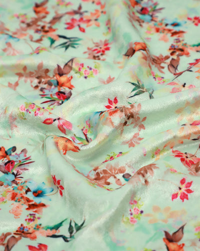 MULTICOLOR PRINTED POLYESTER VELVET FABRIC