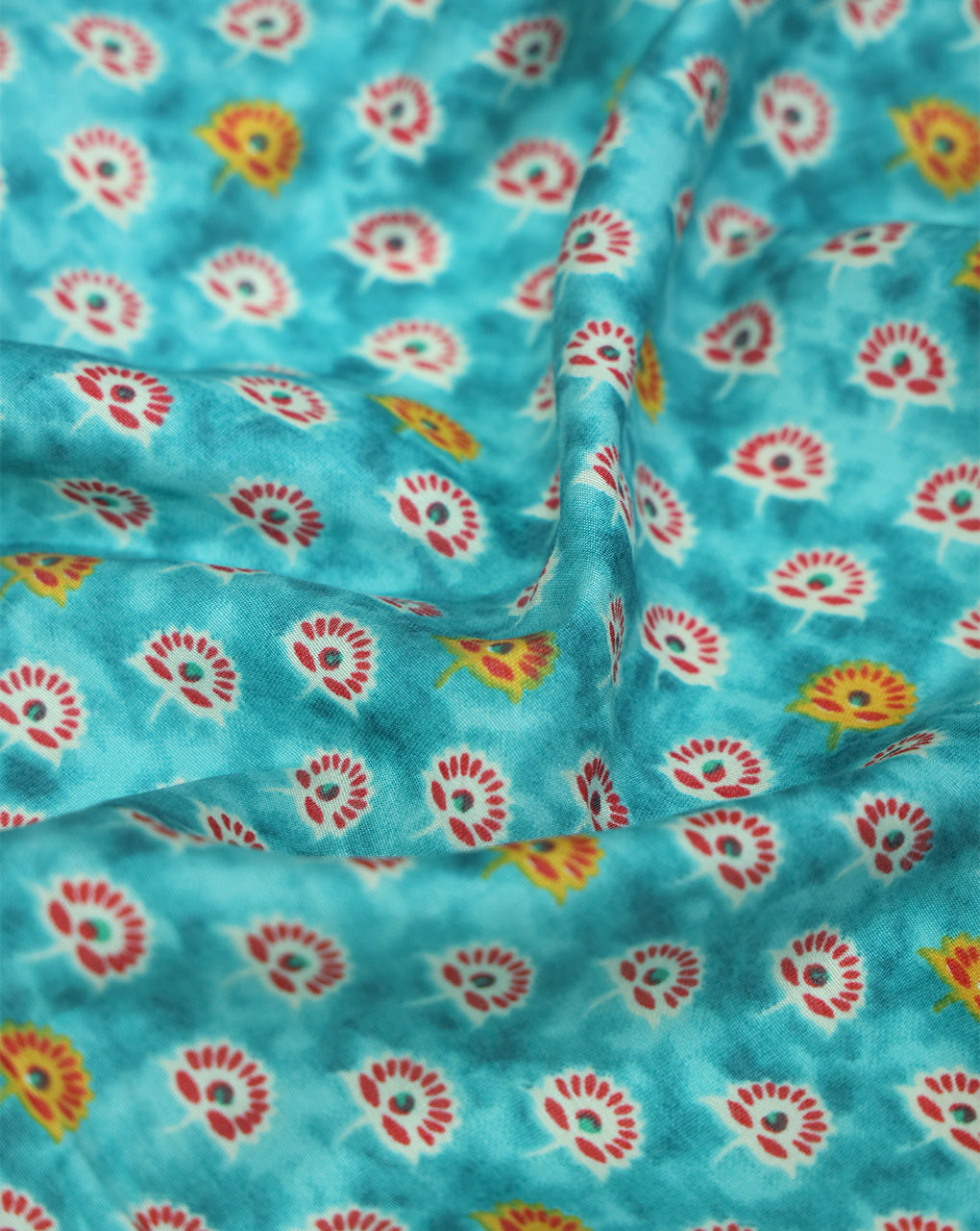 MULTICOLOR POLYESTER VISCOSE PRINTED FABRIC