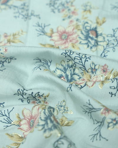 MULTICOLOR POLYESTER VISCOSE PRINTED FABRIC