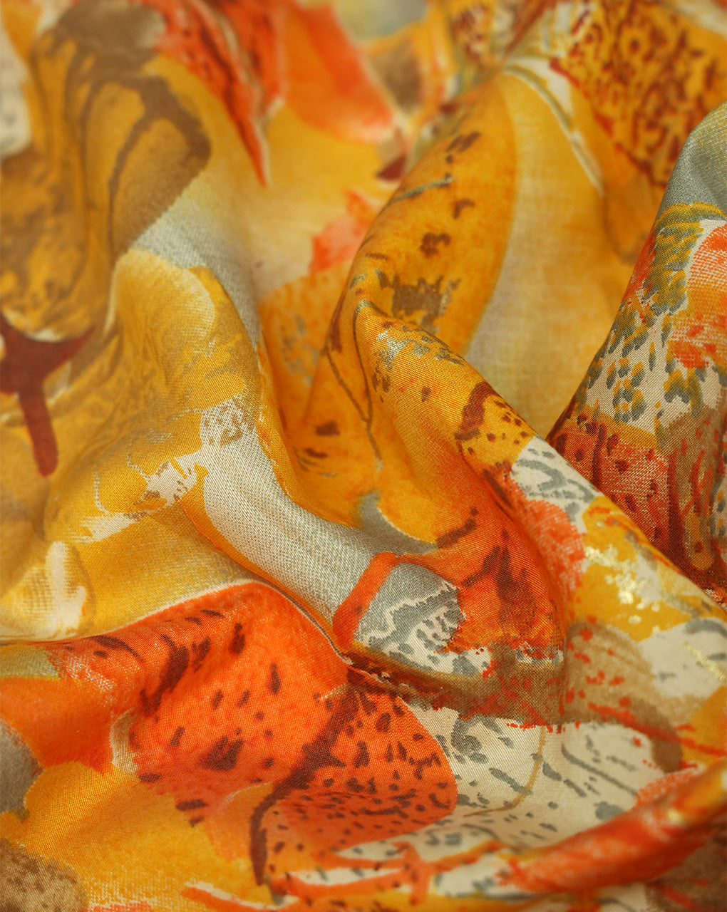 MULTICOLOR POLYESTER VISCOSE PRINTED FABRIC