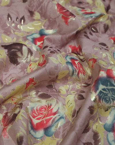 MULTICOLOR POLYESTER VISCOSE PRINTED FABRIC