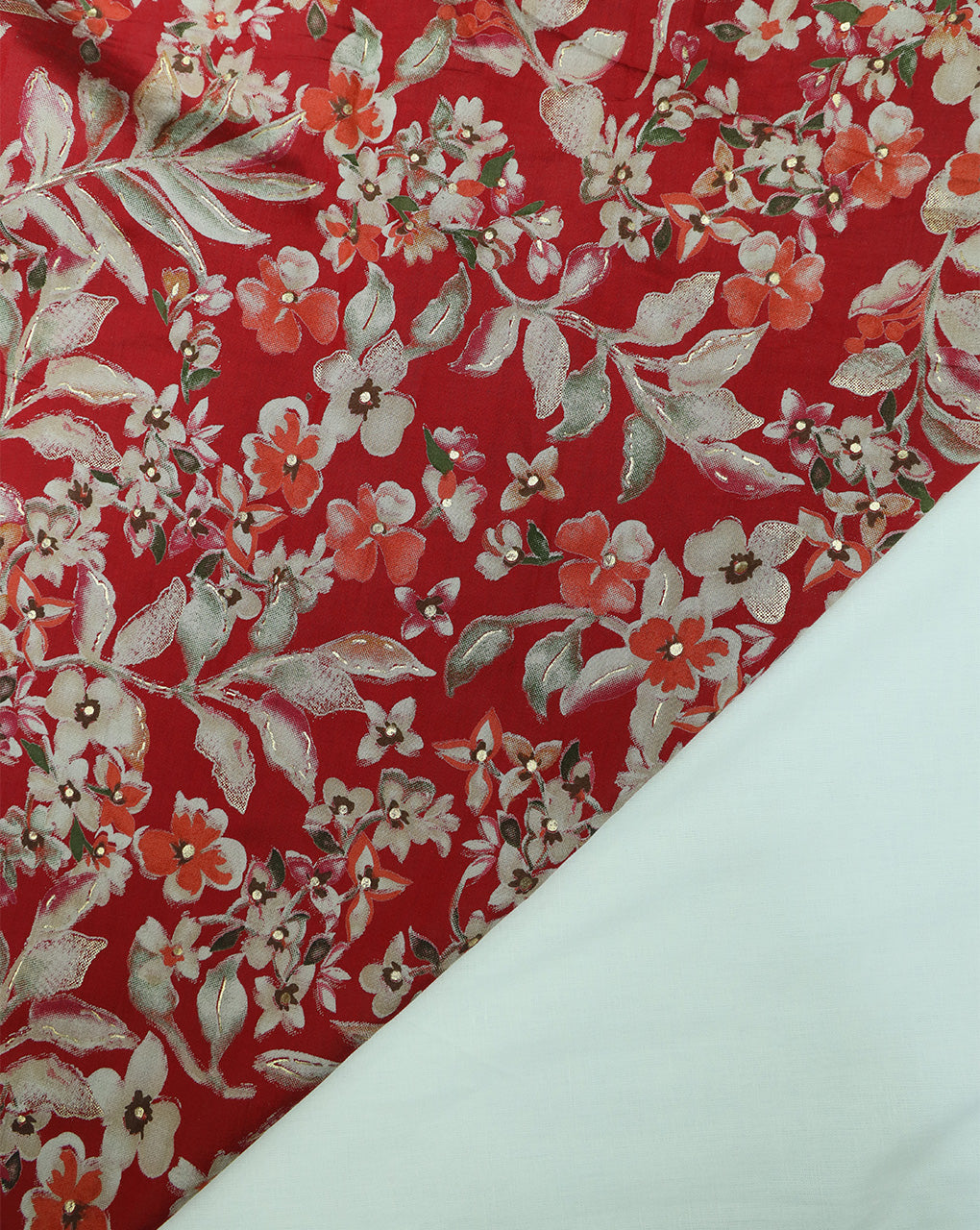 MULTICOLOR POLYESTER VISCOSE PRINTED FABRIC