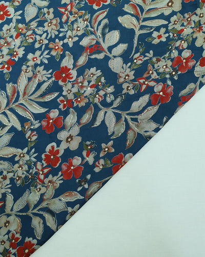 MULTICOLOR POLYESTER VISCOSE PRINTED FABRIC