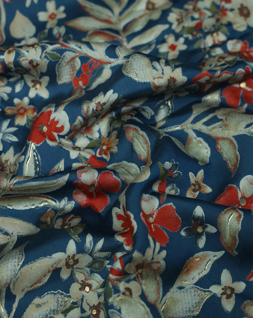 MULTICOLOR POLYESTER VISCOSE PRINTED FABRIC