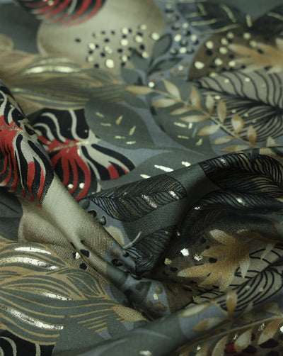 MULTICOLOR POLYESTER VISCOSE PRINTED FABRIC