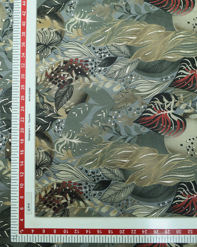 MULTICOLOR POLYESTER VISCOSE PRINTED FABRIC