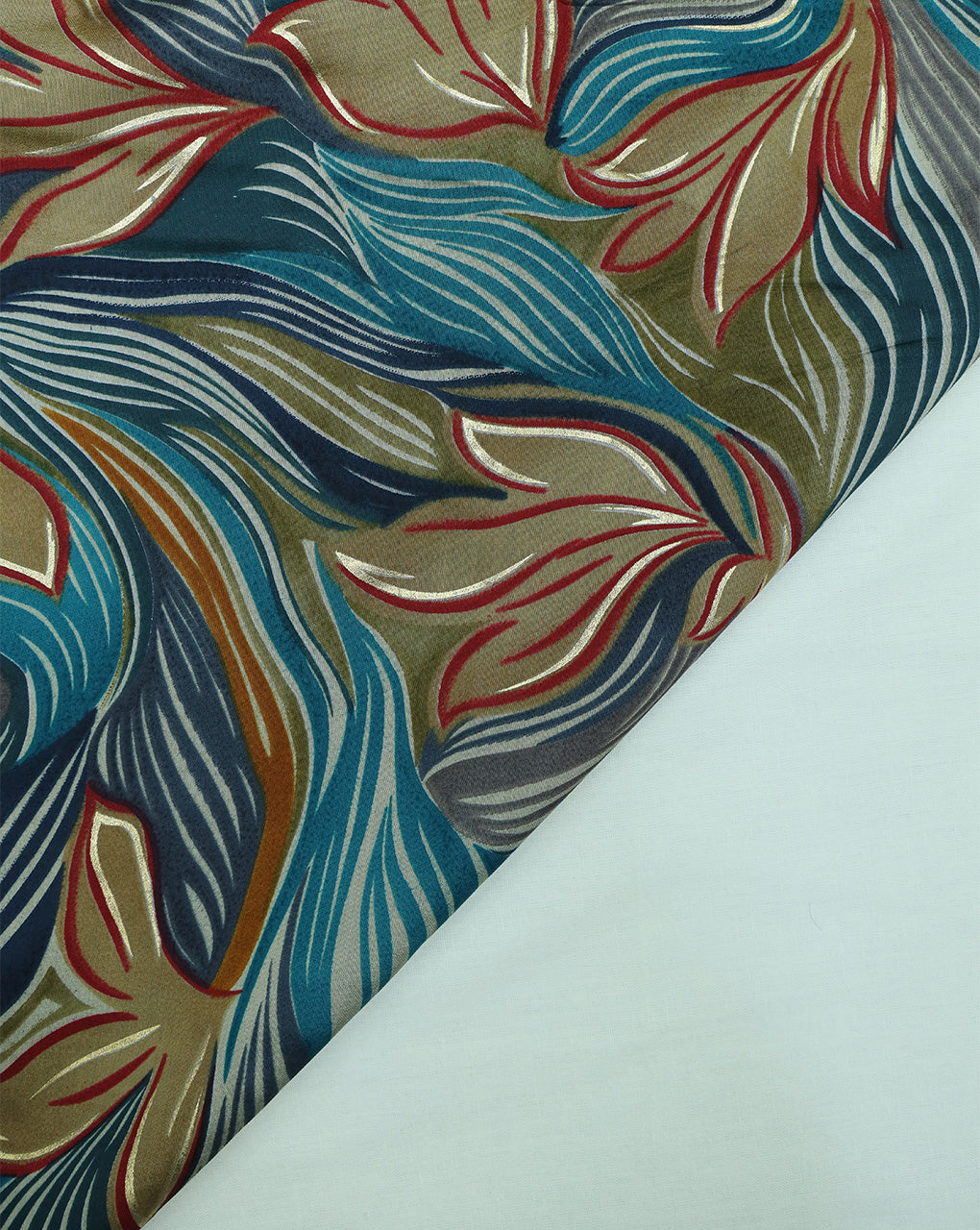 MULTICOLOR POLYESTER VISCOSE PRINTED FABRIC