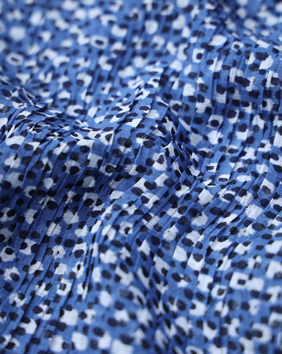 MULTICOLOR POLYESTER PLEATED FABRIC