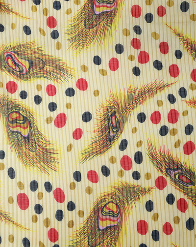 MULTICOLOR POLYESTER PLEATED FABRIC