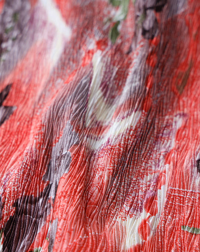MULTICOLOR POLYESTER PLEATED FABRIC